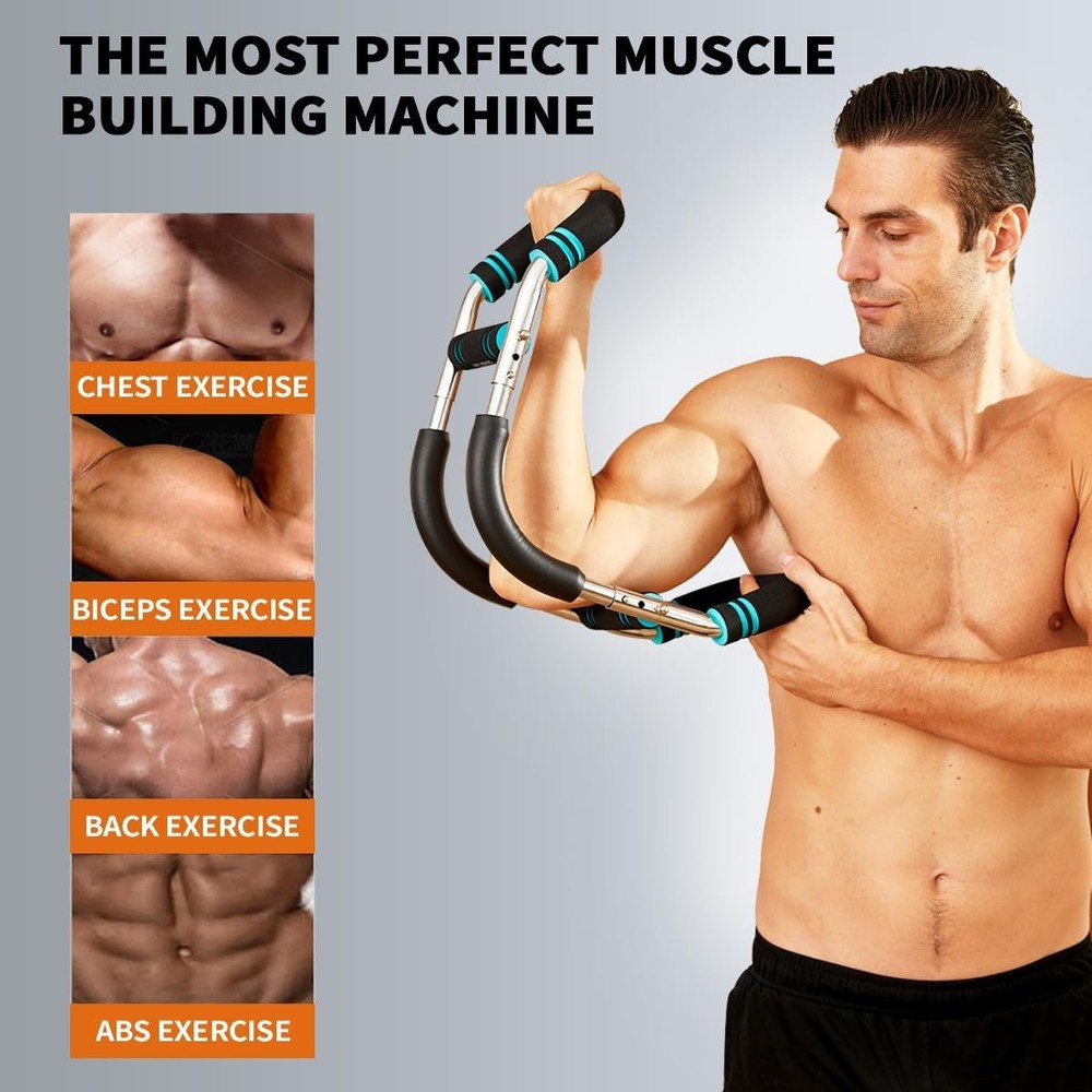 HOTWAVE Twister Arm Exerciser,Adjustable Spring Workout Bar, Forearm Blue