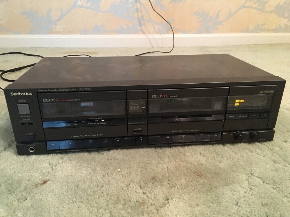 Technics RS-T230 Double Cassette Deck Tape Player
