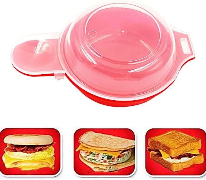 Microwave Egg Muffin Sandwich Cooker Breakfast Maker 1-Minute Egg