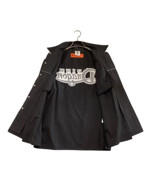 PINK DRAGON button-down shirt black
