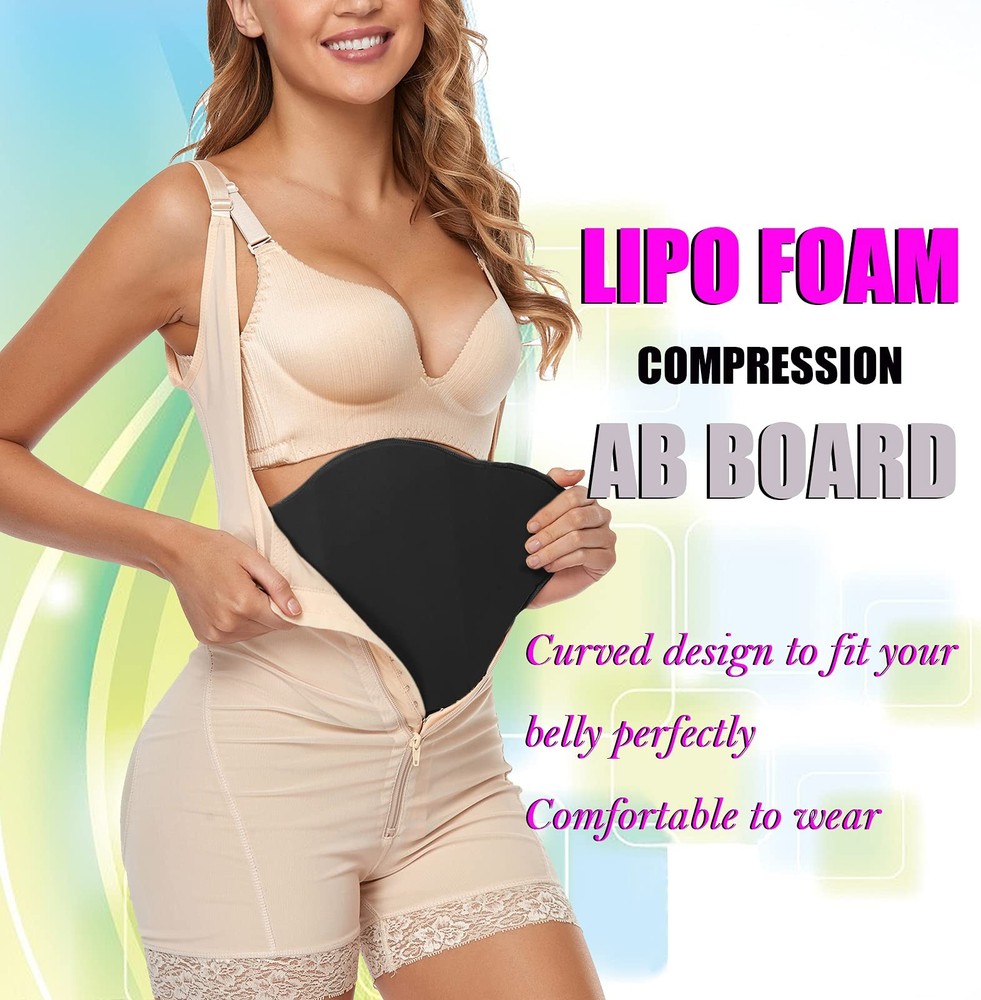 Lipo Foam Compression Ab Board Post Surgery Abdominal Board Liposuction (Black)