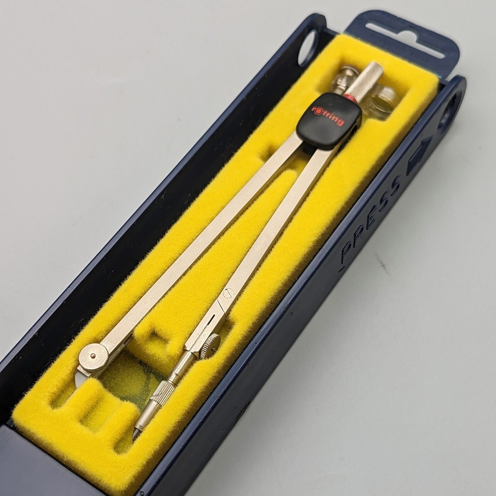rotring Drafting Compass w/ Attachment & Case Germany