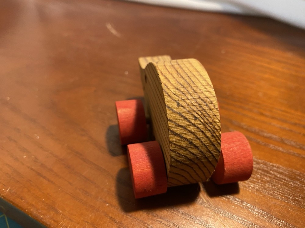 Vintage Wooden Mouse Pull/Push Toy