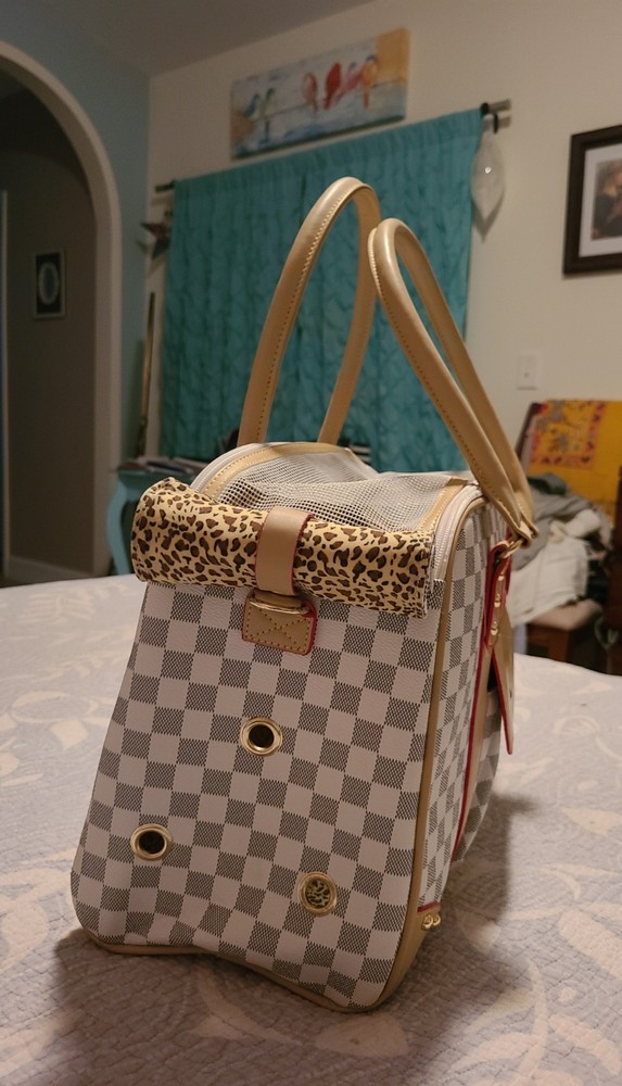 Pet Carrier Checkered Airline Approved