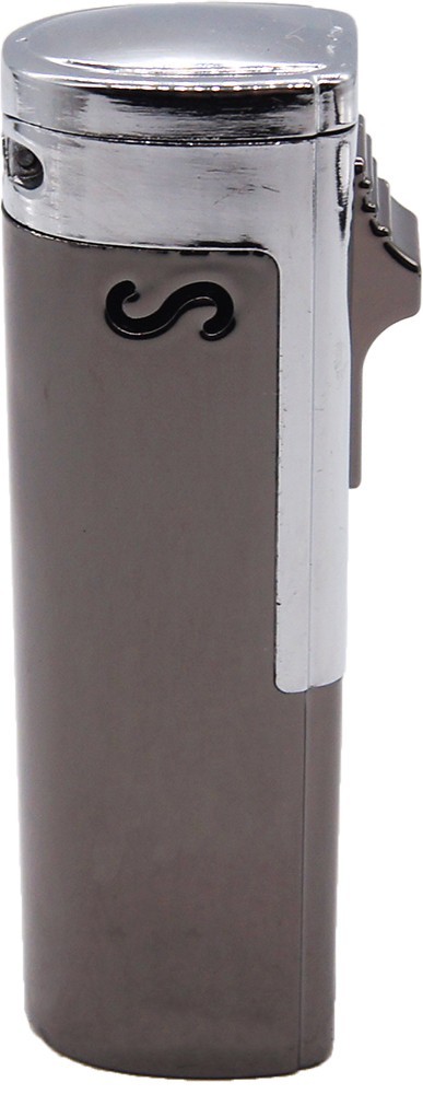 Quad Jet Flame Refillable Torch Lighter Windproof Plastic UV Coating Metal Look