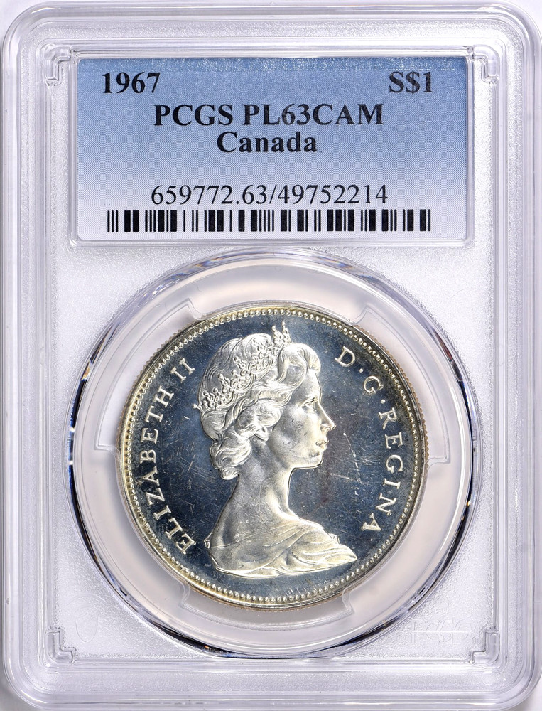 1967 Canada S$1 Silver PCGS PL 63CAM
