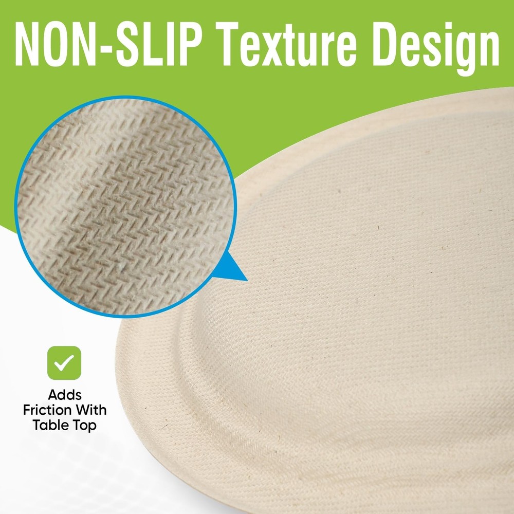 6 Inch Small Paper Plates Disposable - Biodegradable Compostable Appetizer Pl...