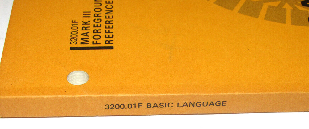 VTG 1973 GE/GENERAL ELECTRIC MARK III COMPUTER BASIC LANGUAGE REFERENCE MANUAL!