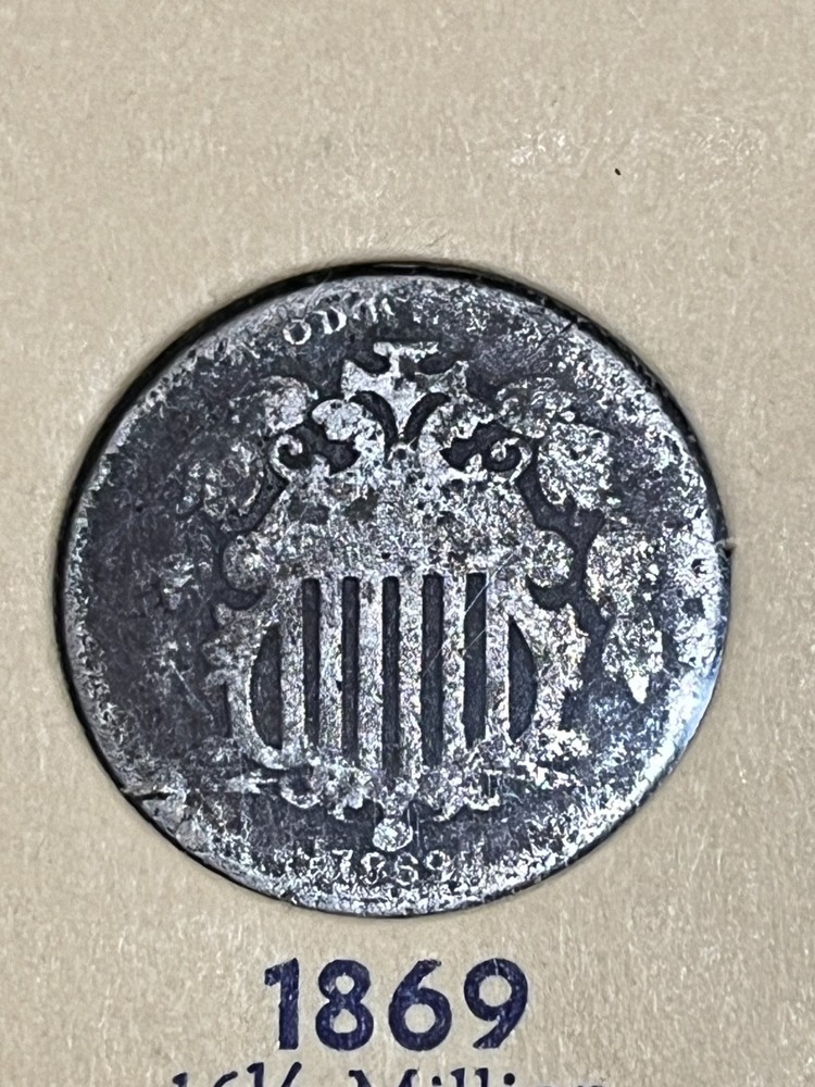 1869 Shield Nickel