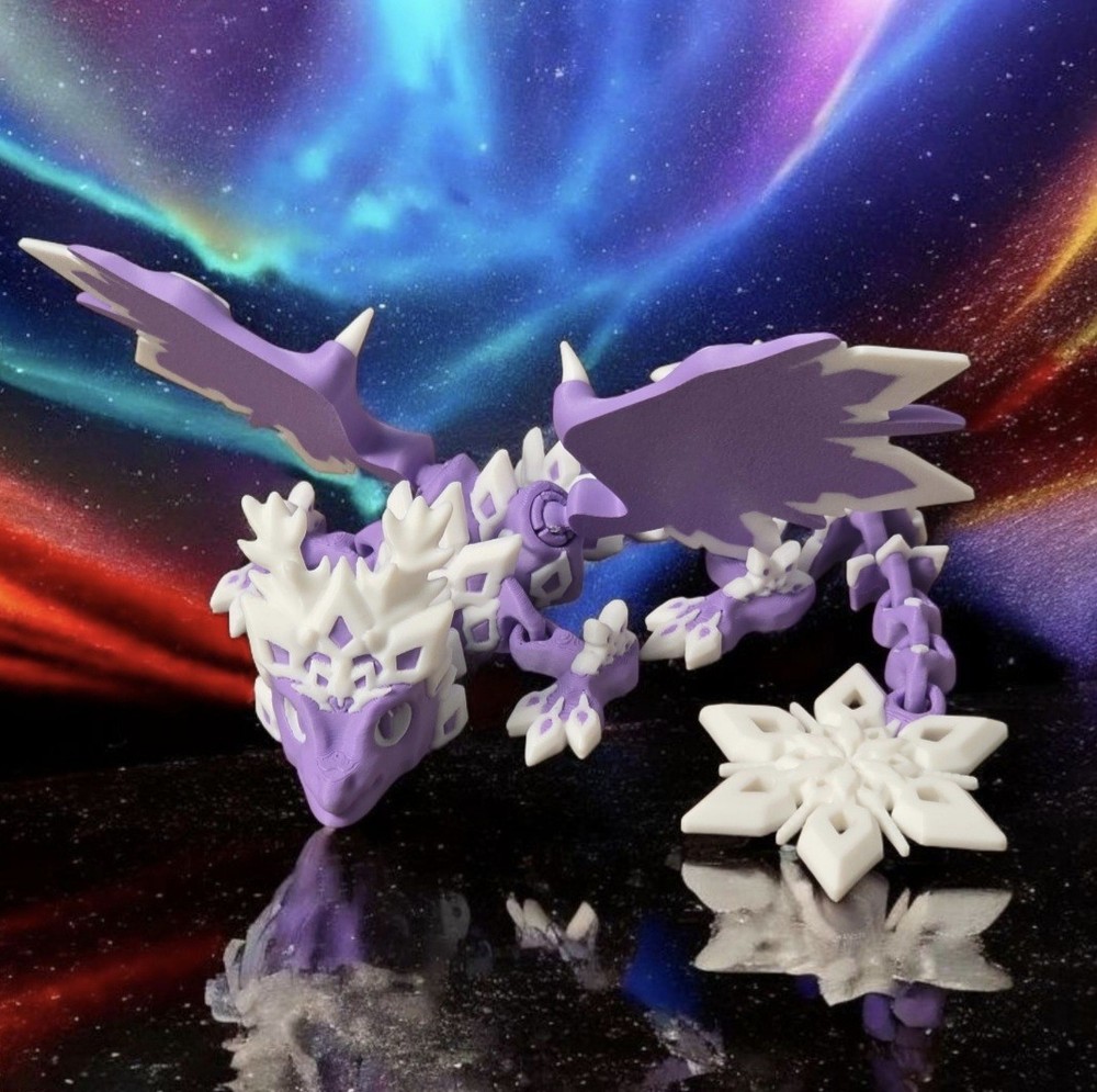 3D Printer Winter Purple Dragon