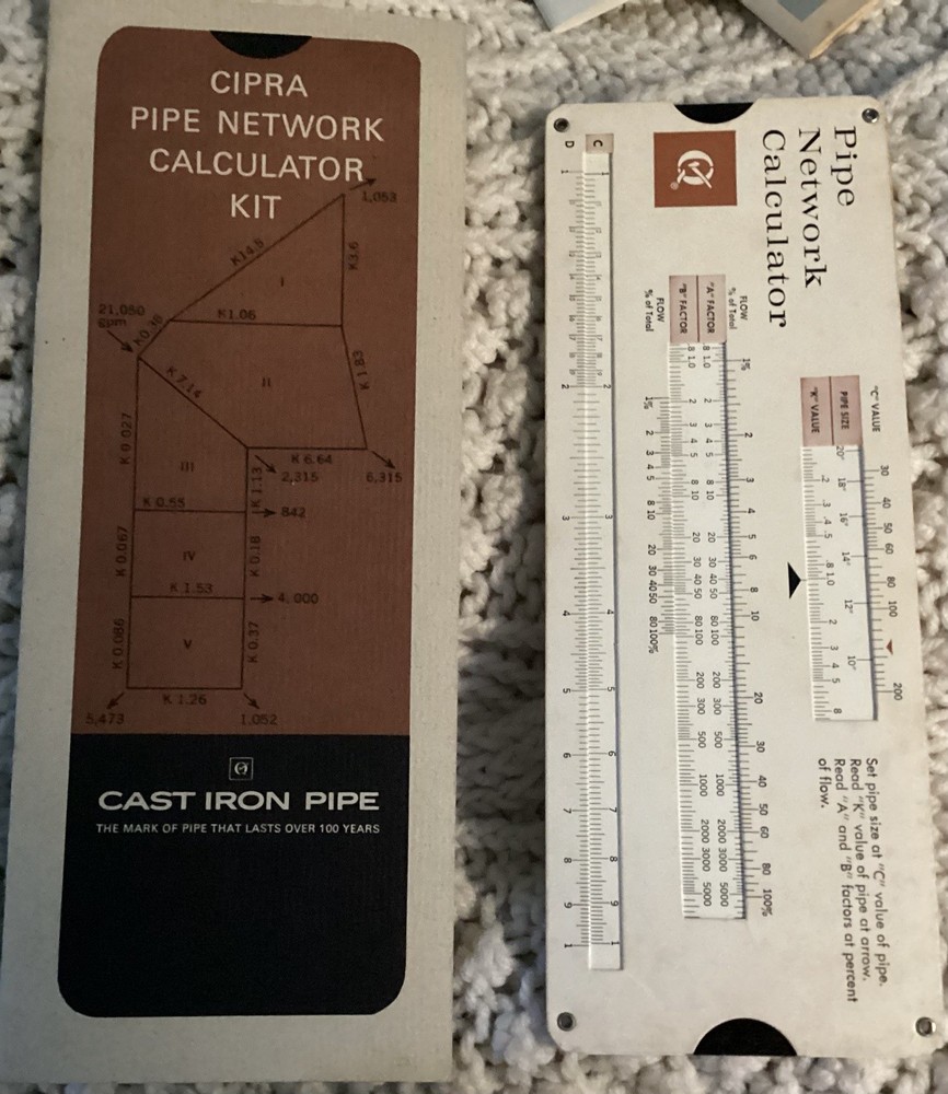 Cast Iron Pipe Calculator Kit With Ruler