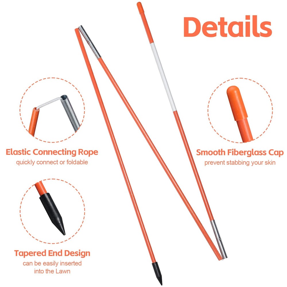 Golf Alignment Sticks Collapsible, 3 Pack Alignment Sticks for Golf Training,...