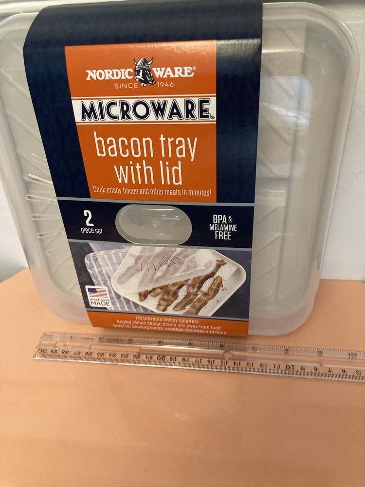 MICROWAVE BACON TRAY WITH LID