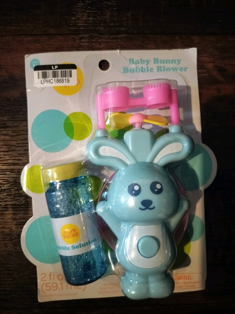 Bubble Blower Machine with Solution – Cute Blue Bunny Shape, New Toy