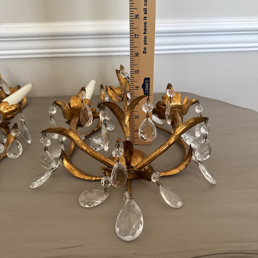 Vintage Gold Sconces (Pair)