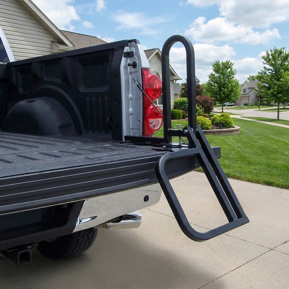Foldable Pickup Truck Tailgate One-Step Ladder,Universal Tailgate Mounting Step