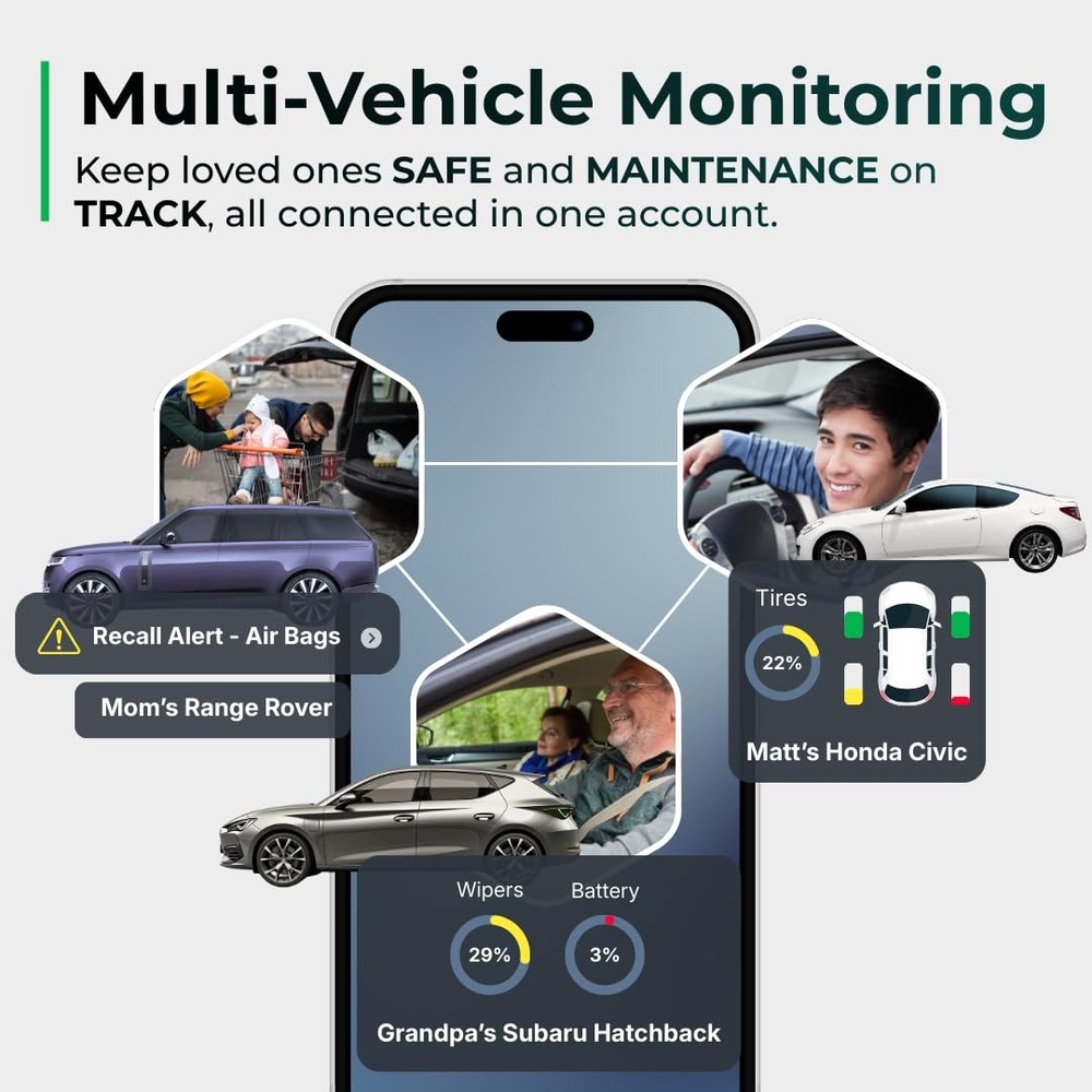 Bluetooth OBD2 Scanner for iPhone & Android Diagnostic Scan Tool for Repairs...