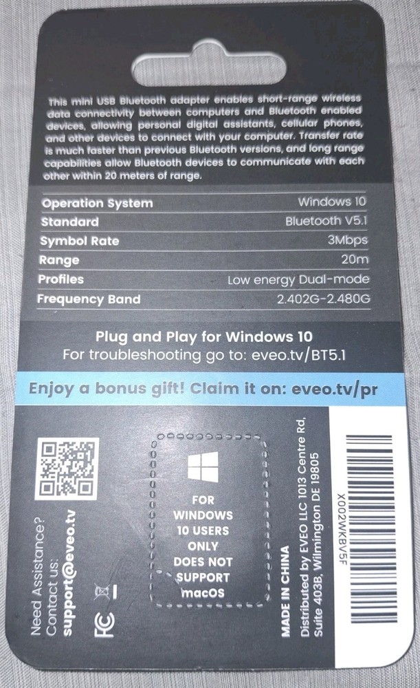 Eveo Bluetooth 5.1 Dongle - NEW