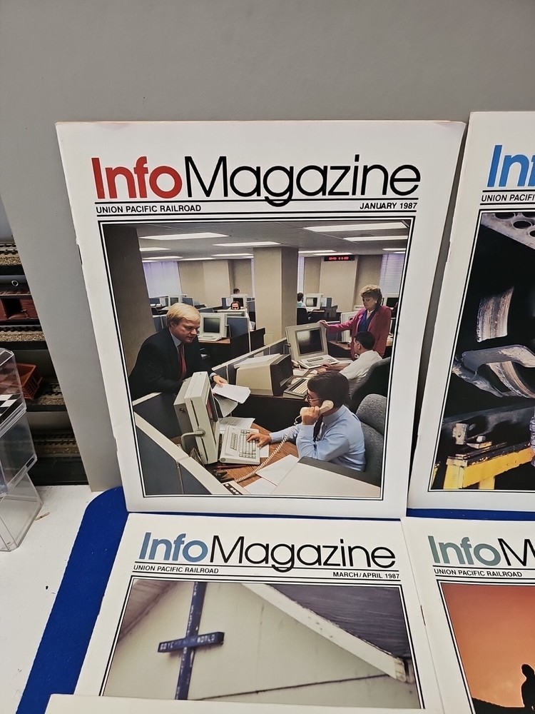 Info Magazine Union Pacific System 1987 Full Year Missing June.
