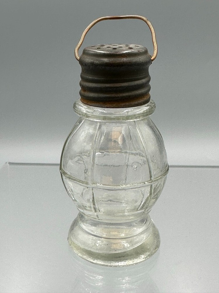 Antique LANTERN Figural Glass CANDY CONTAINER Shaker
