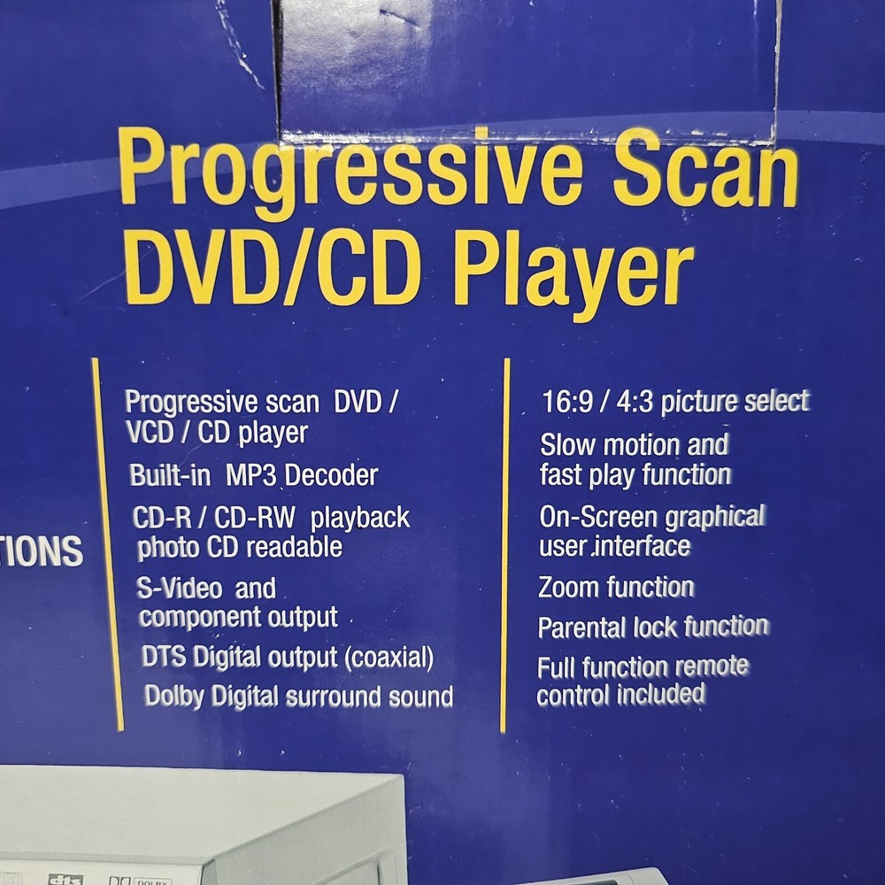Memorex Progressive Scan DVD/CD Player MVD2022 MP3 Decoder DTS Out New