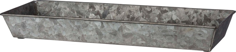 Primitives by Kathy 39710 Galvanized Rectangular Trays Set of 2 Rustic Tin