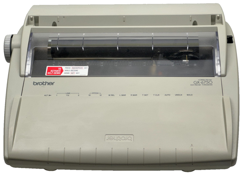 Brother Correctronic GX-6750 Electronic Typewriter Tested & Working