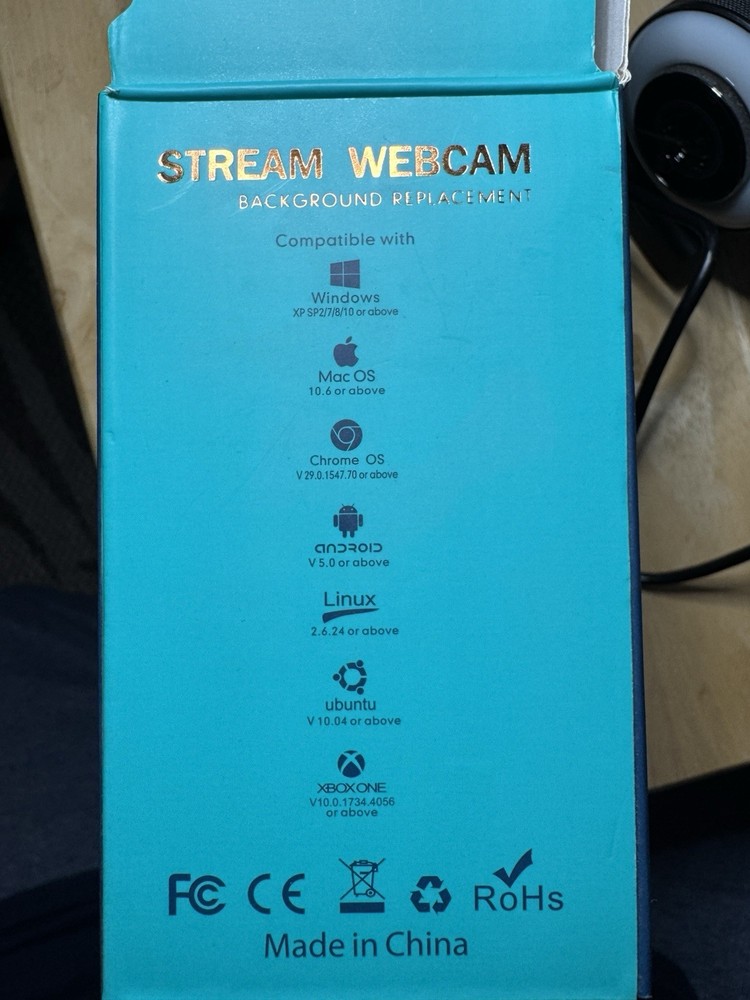 USB 1080p Webcam w/ Ring Light