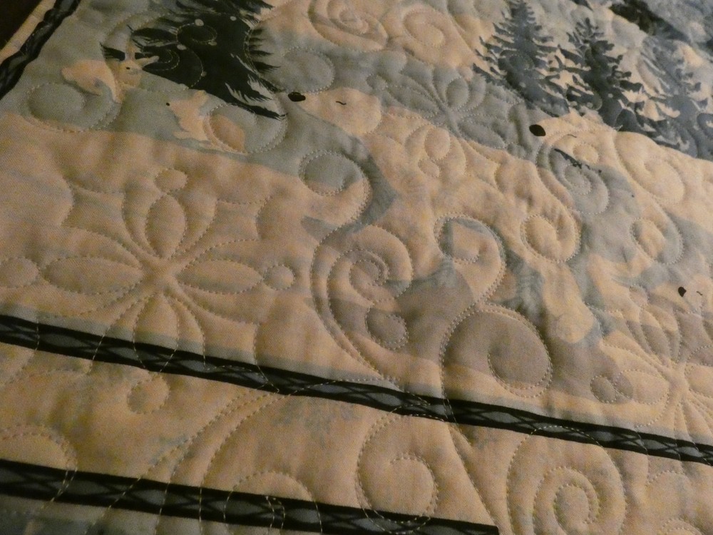 Polar Bear & Deer Handmade Quilt Panel Wall Hanging