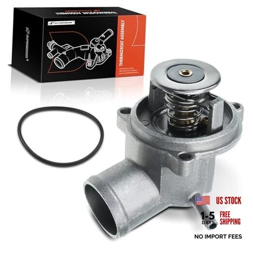 Engine Coolant Thermostat Housing Assembly with Gasket Compatible with