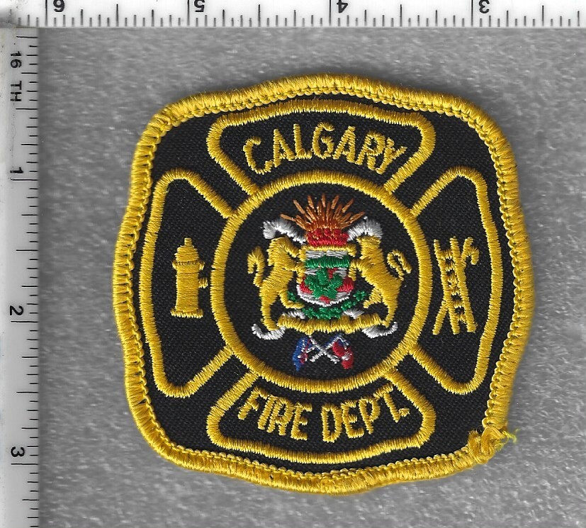 Calgary Fire Department (Alberta, Canada)  Yellow Border Shoulder Patch