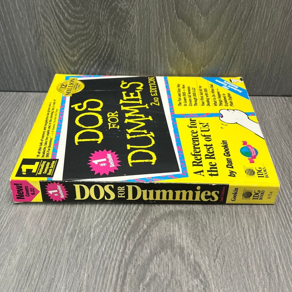 DOS for Dummies 2nd Edition Computer Book Reference Guide Dan Gookin