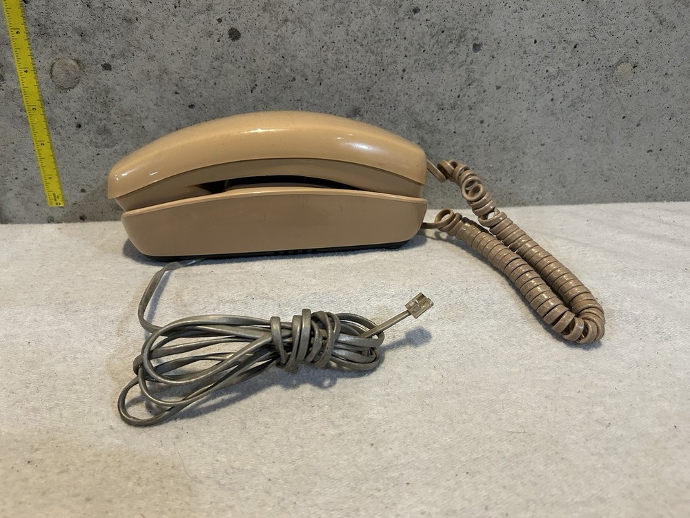 Vintage ITT Rotary Dial Phone Beige - Untested-