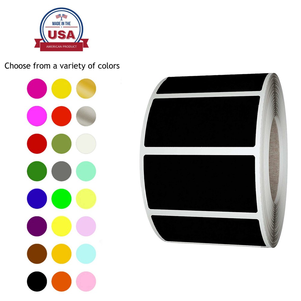 Colored Coding Stickers 1.57 x 0.75 Inch Rectangular Labels in Rolls 500 Pack