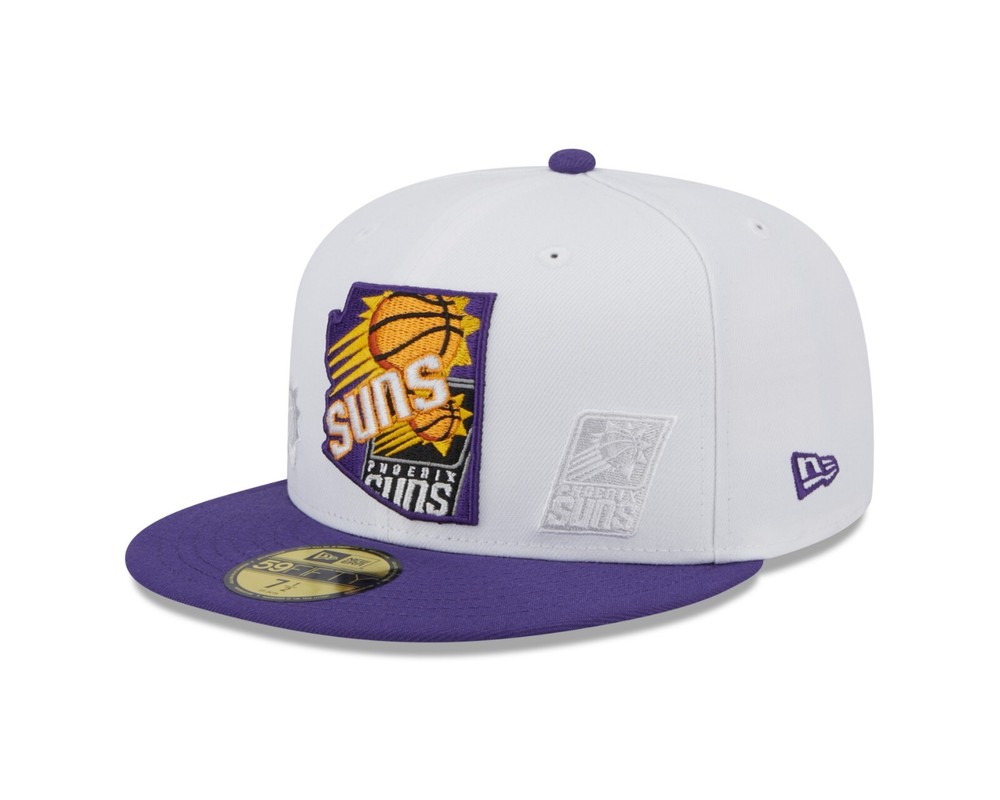 Phoenix Suns NBA New Era White State 59FIFTY Fitted Hat