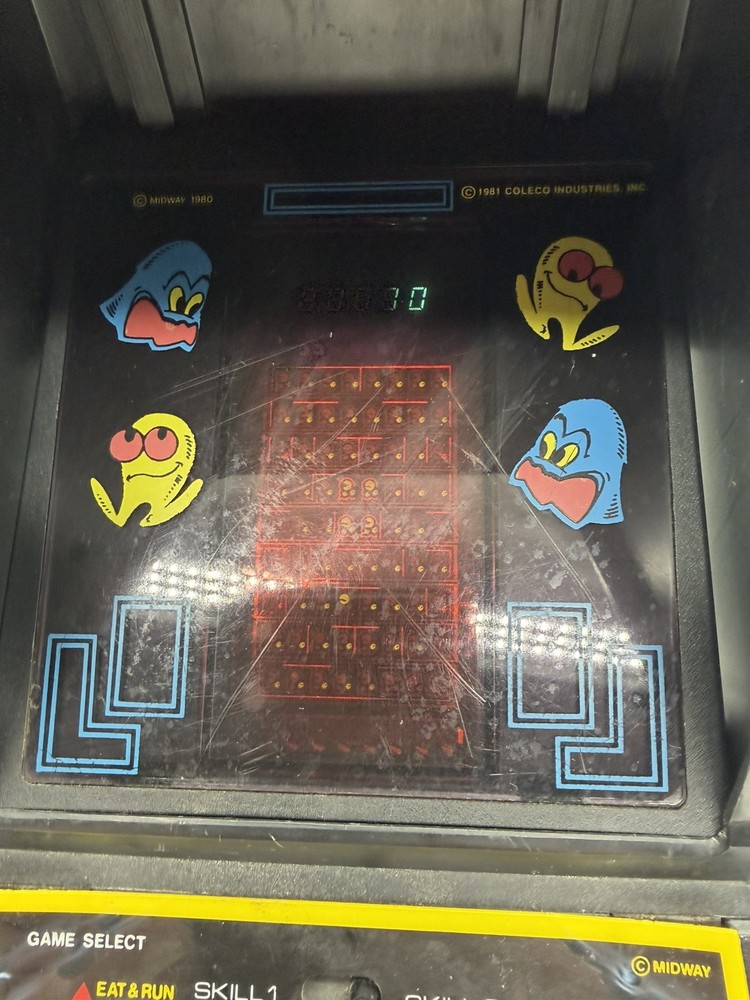 1981 Coleco Pac‑Man Tabletop Mini Arcade – Working – Cleaned & Restored – READ
