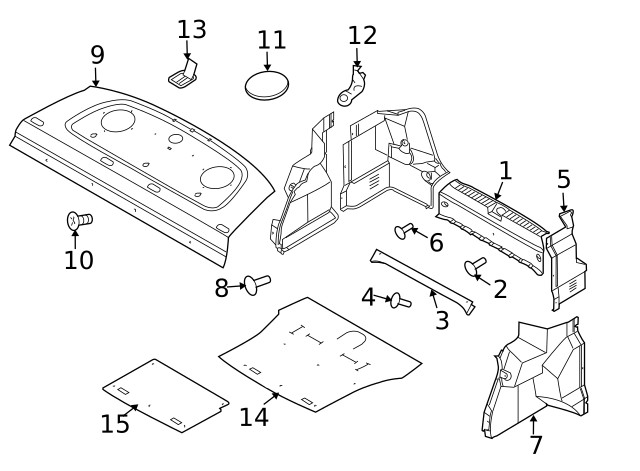 Genuine GM Pkg Tray Trim 96863173