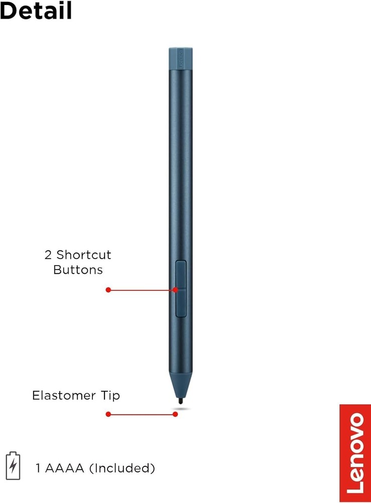 Lenovo Digital Pen 3 for Laptops, Supports Multiple Protocols, Advanced Tilt