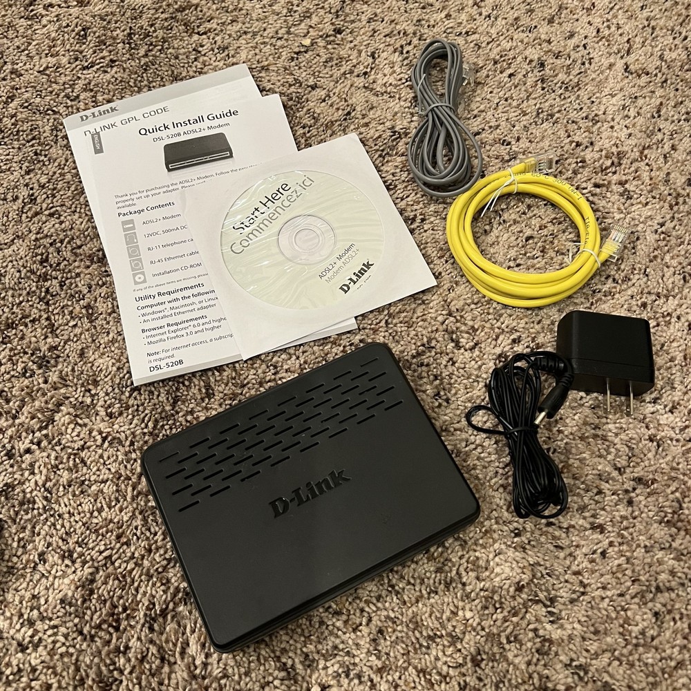 D-Link DSL-520B ADSL2+ Modem Broadband