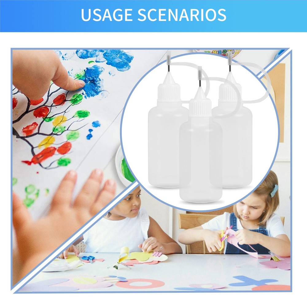 10Pcs 30Ml Plastic Squeezable Tip Applicator Bottle Refillable Dropper7357