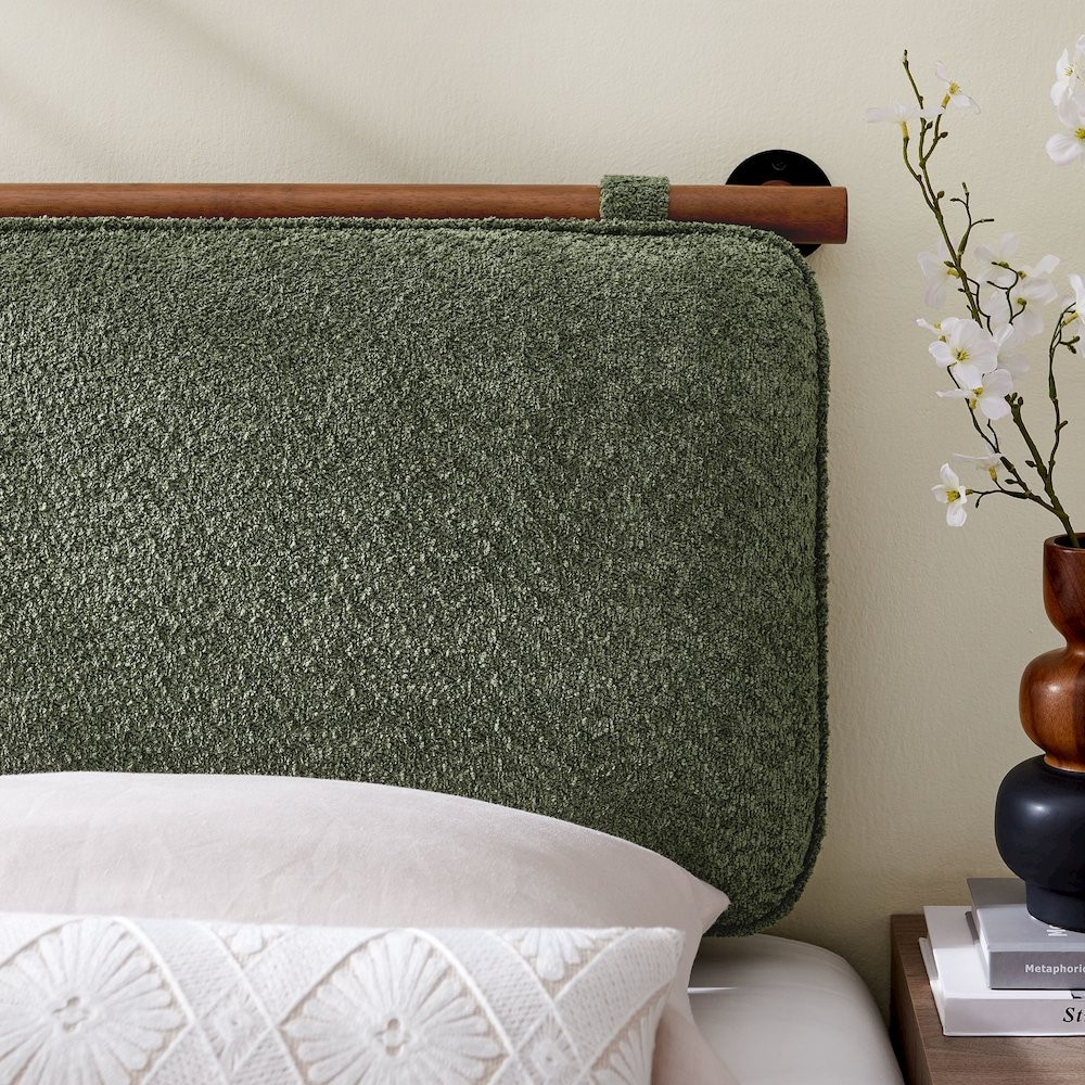 Anela Wall-Mounted Chenille Upholstered Twin Headboard