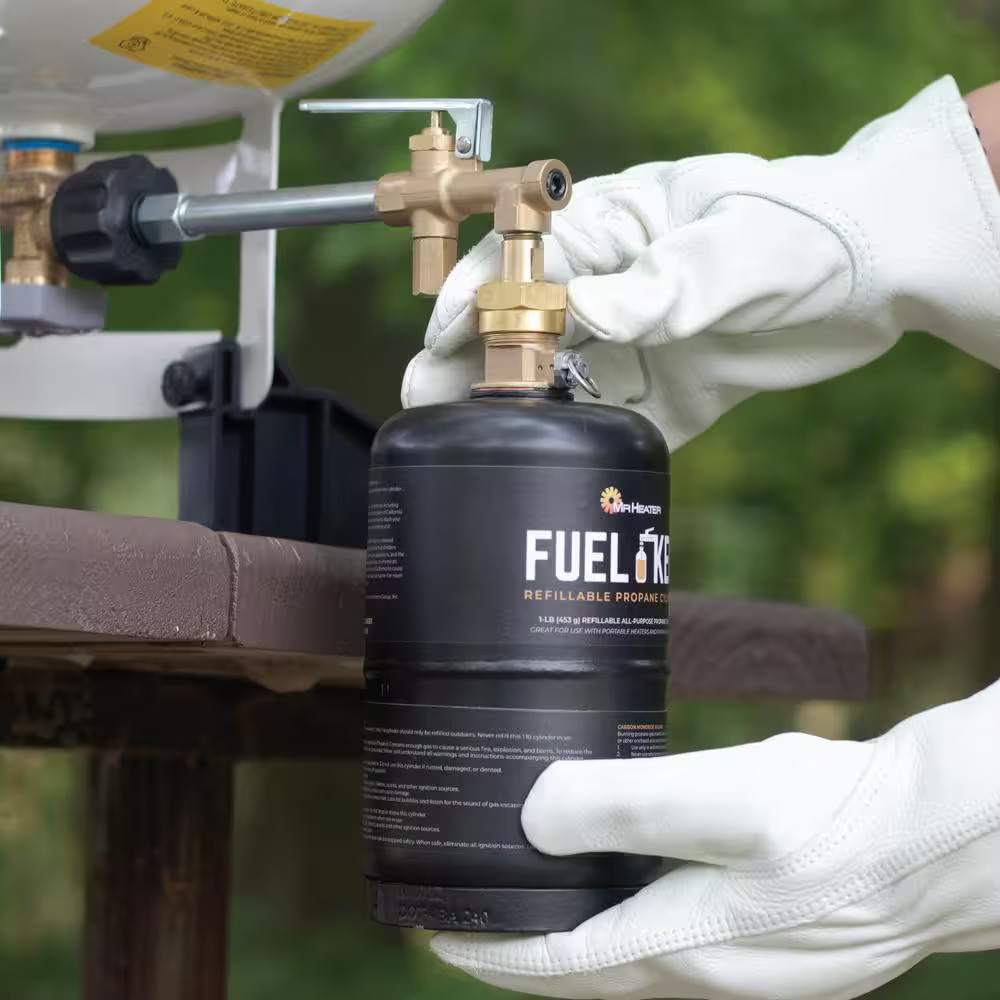 Refillable Propane Tank Adapter Kit Reusable Fuel Cylinder Fill Connection Set