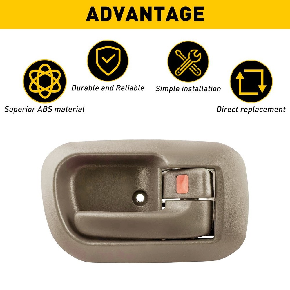 Front Right Side Inside RH For 98-03 Sienna Beige Interior Inner Door Handle EAH