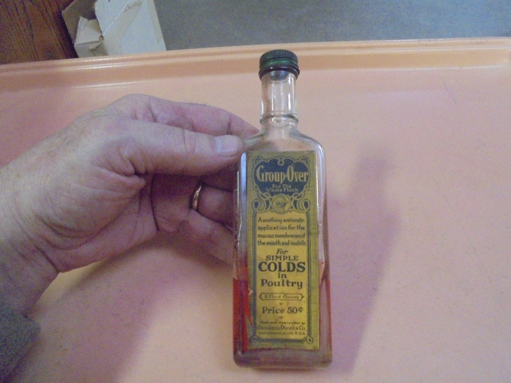 Vintage Group Over For Simple Colds in Poultry bottle