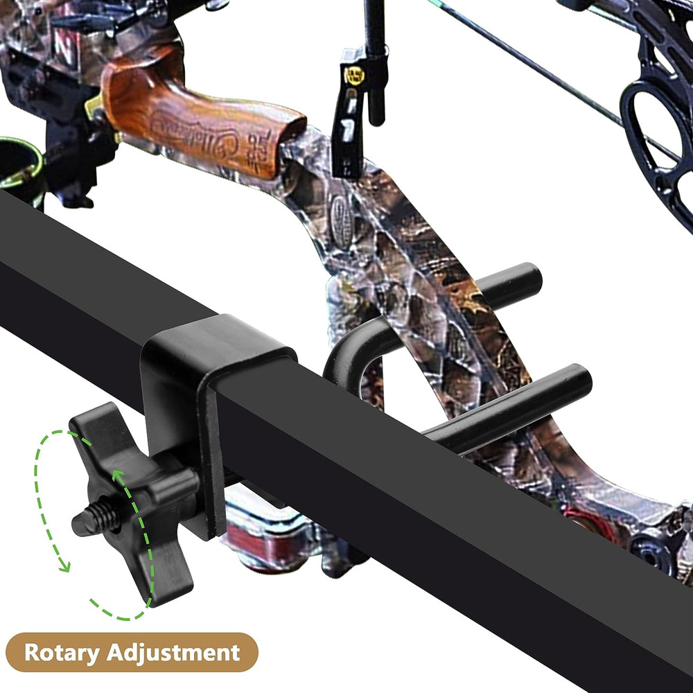 Tree Stand Bow Holder- 12 Teeth Adjustable Hunting Bow Holder- Easy Installation