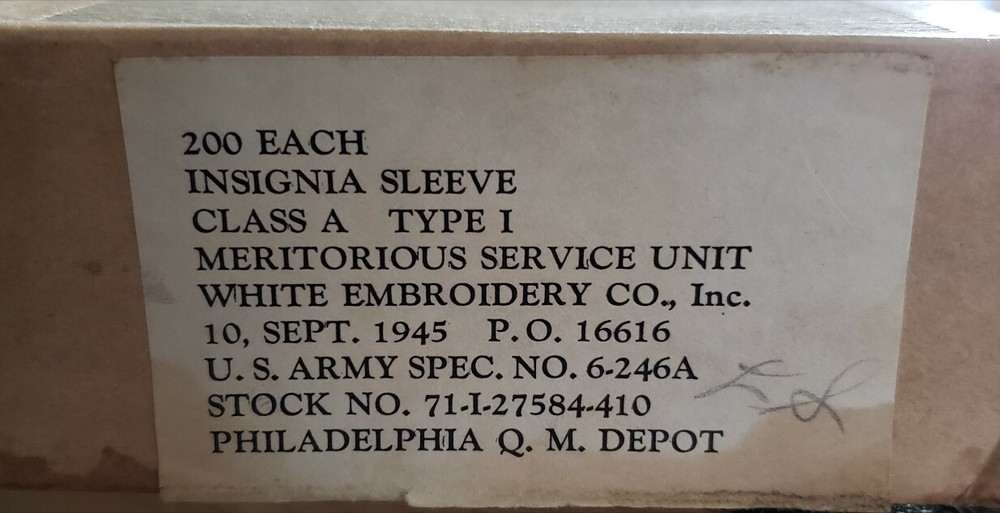 Original WW2 Meritorious Service Unit Citation Wreath Patch