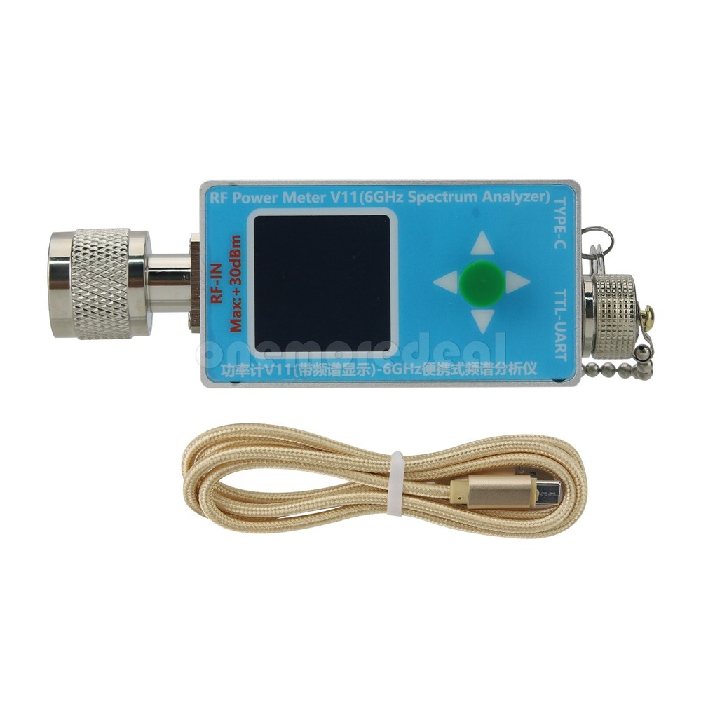 RF Power Meter V11 & 6GHz Spectrum Analyzer (Main Unit+Cable+SMA Adapter)