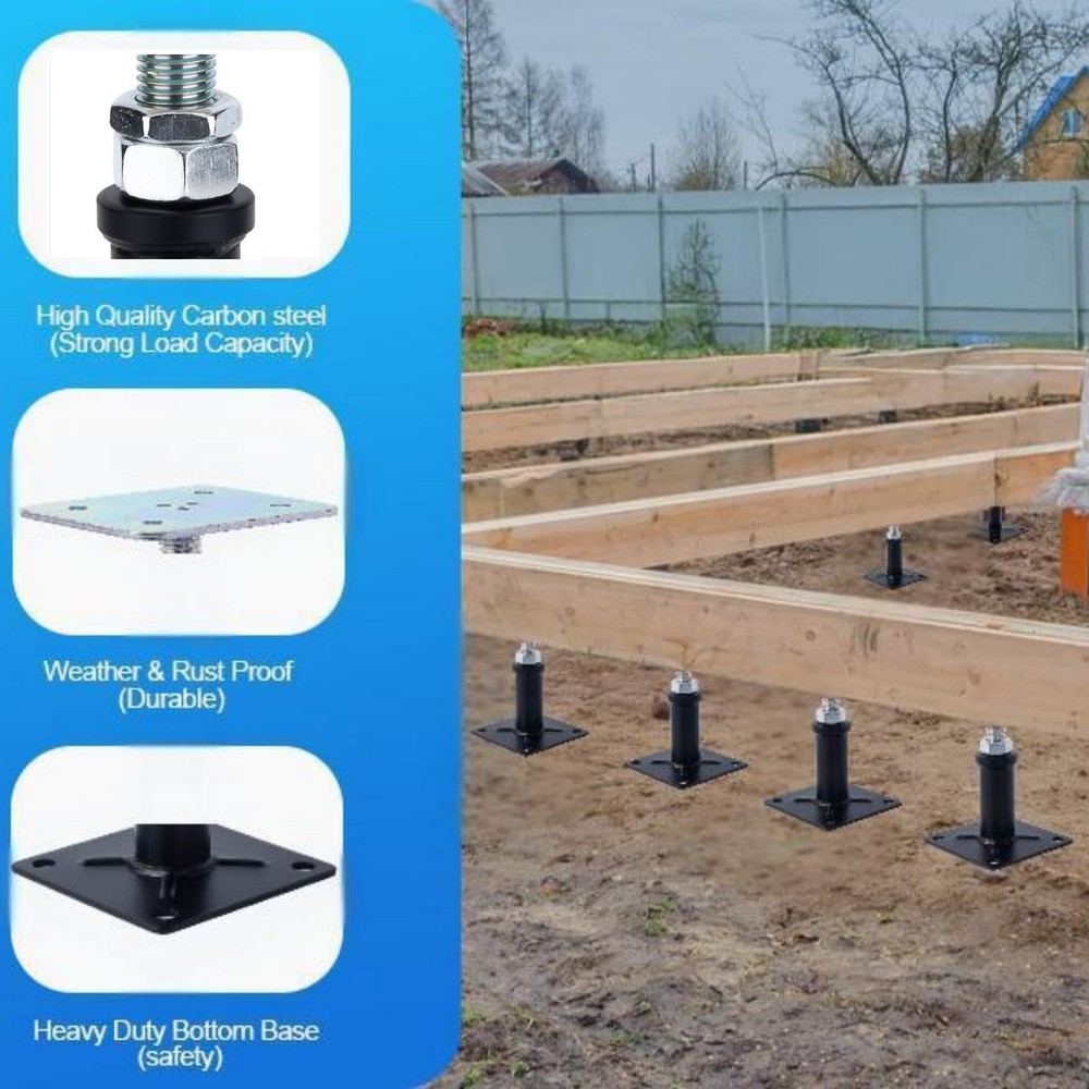 4 Pack Adjustable Floor Jack,Mini Screw Jack,Telescoping Jack for Temporary S...