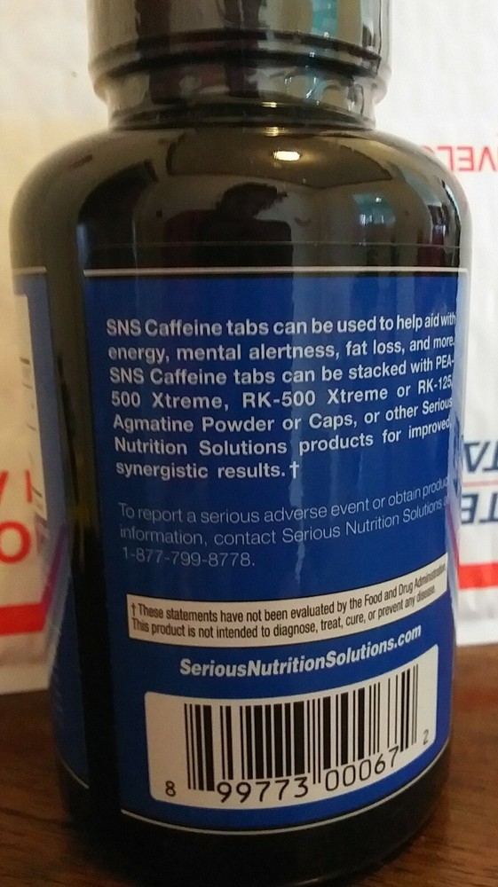 Serious Nutrition Solutions Caffeine Tablets 501 count (read description)