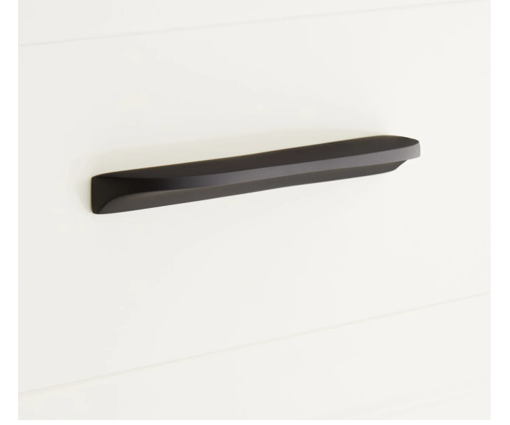 LEMOS SOLID BRASS CABINET BAR PULL -  3" & 4" - SATIN BLACK